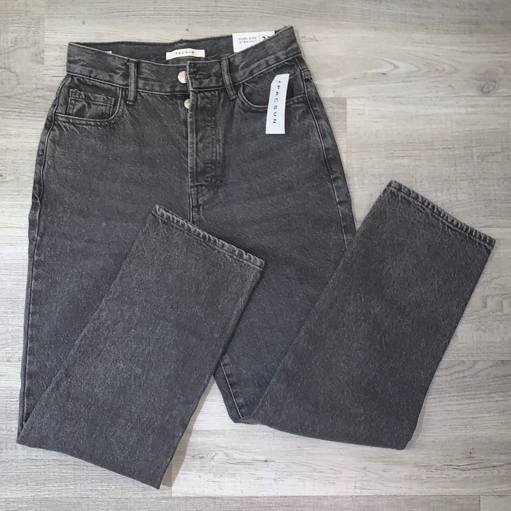 Pacsun high rise straight black mom jeans